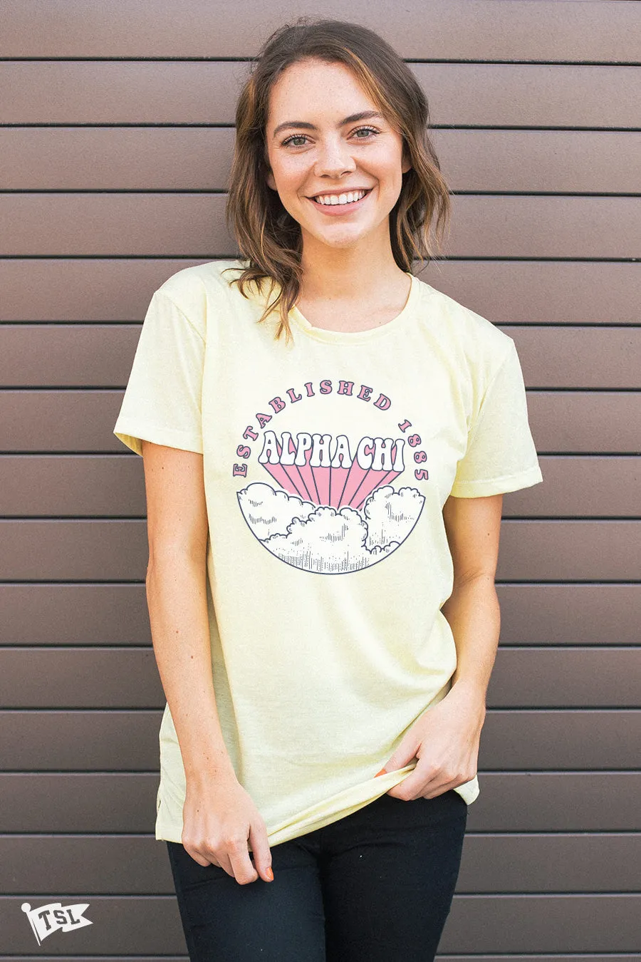 Alpha Chi Omega Dream On Scoop Tee