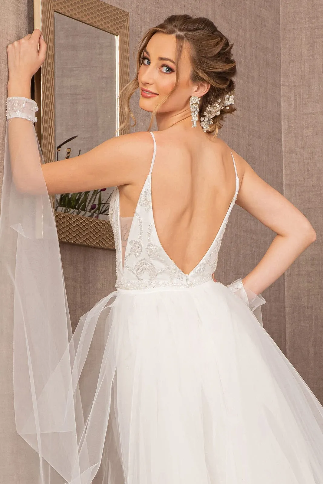 Beaded V-Neck Bridal Mermaid Gown by GLS Gloria GL3157