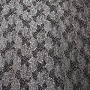 Black and Silver Floral Chantilly French Alencon Lace