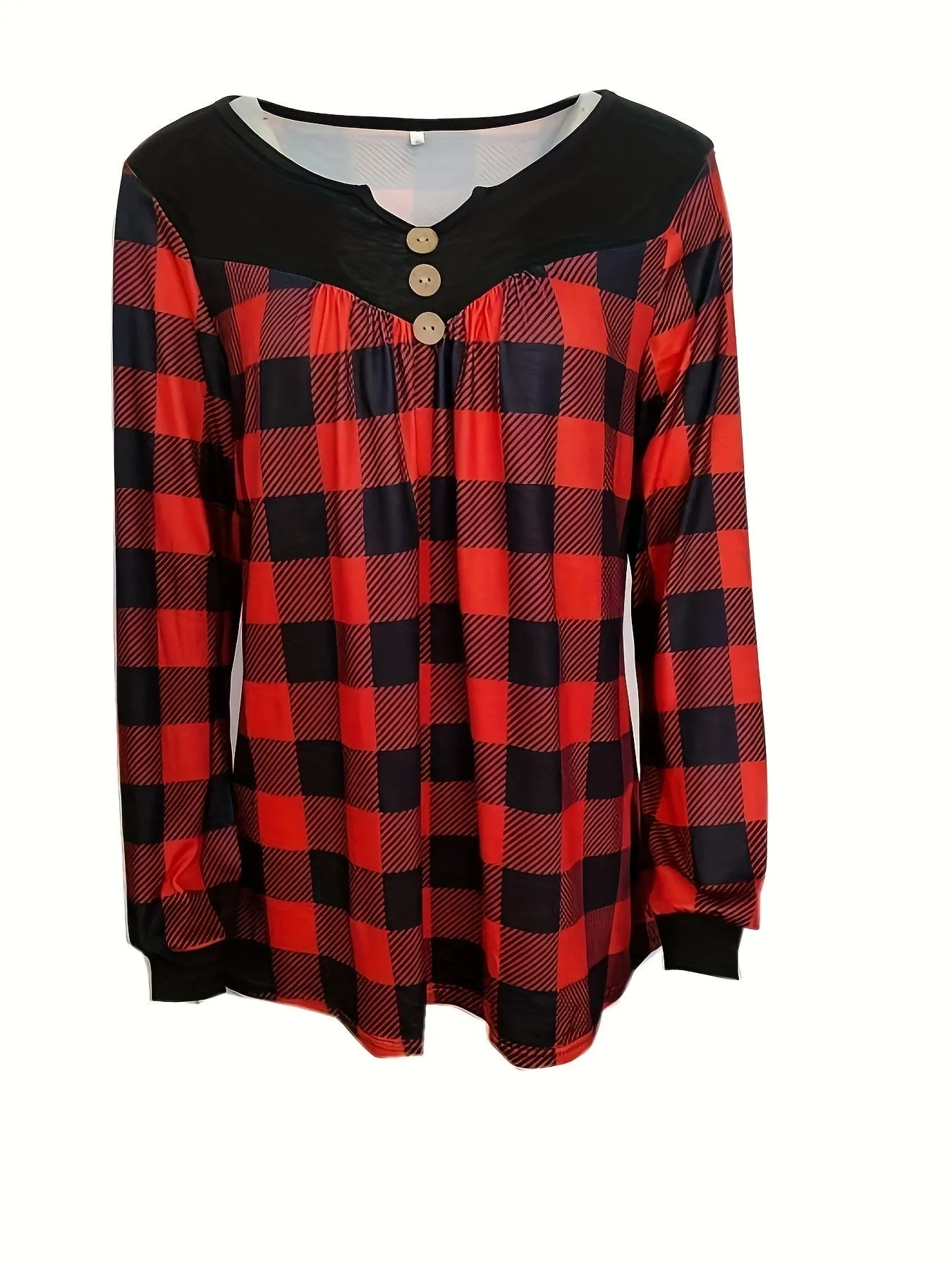 Buffalo Plaid Tunic Top
