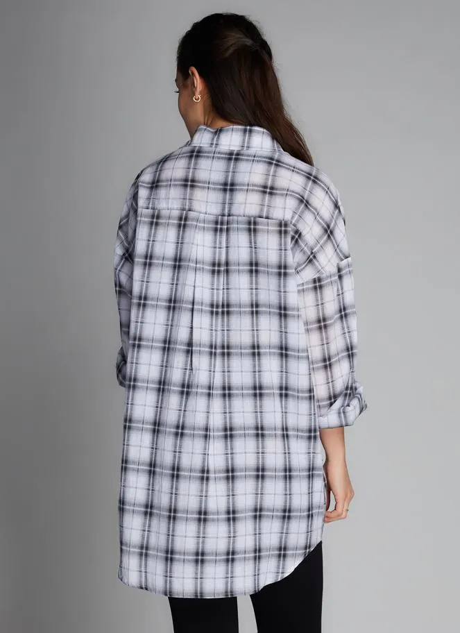 C'est Moi, CET6510 Oversized Plaid Shirt
