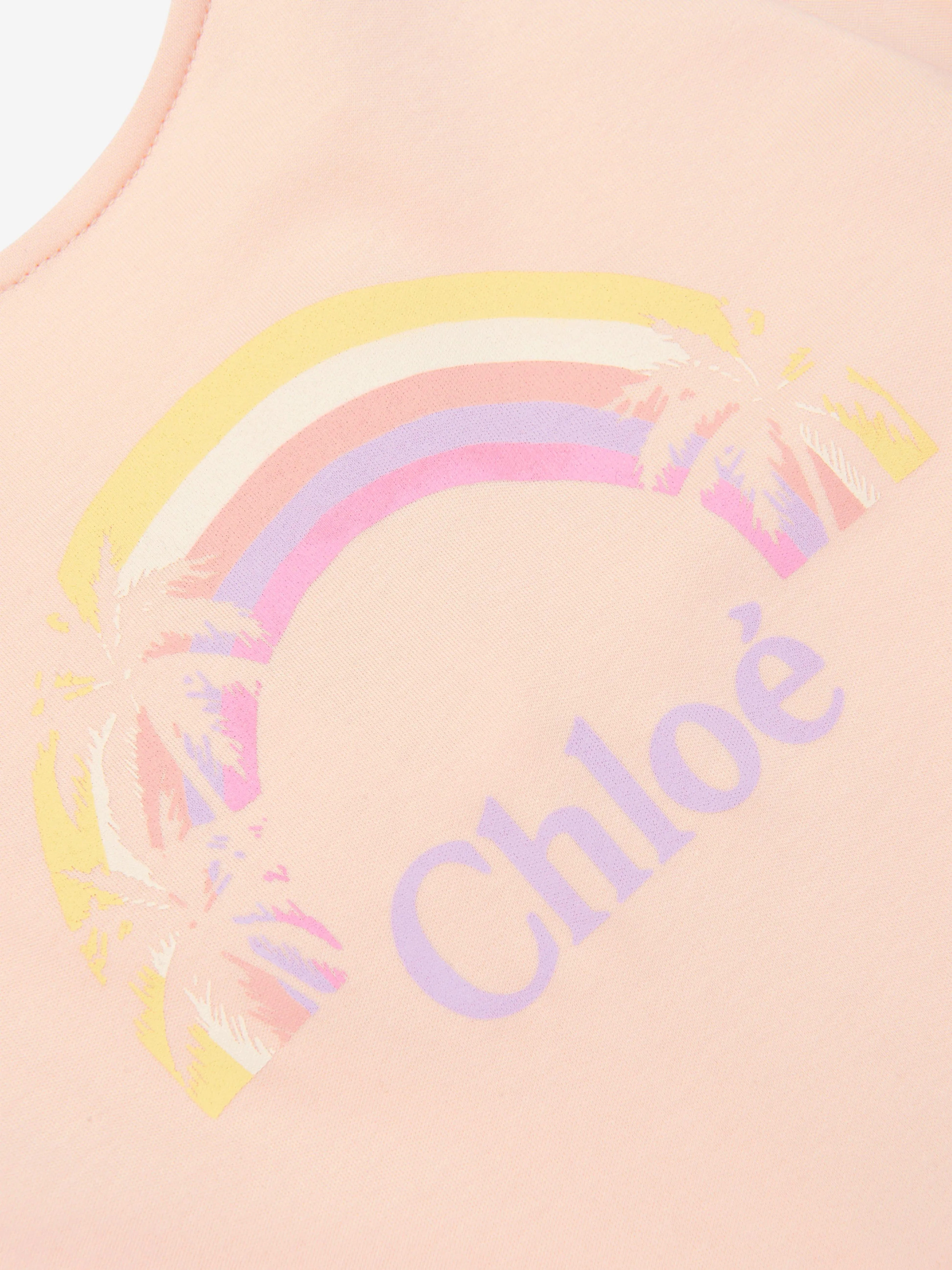 Chloé Girls Cotton Logo Playsuit