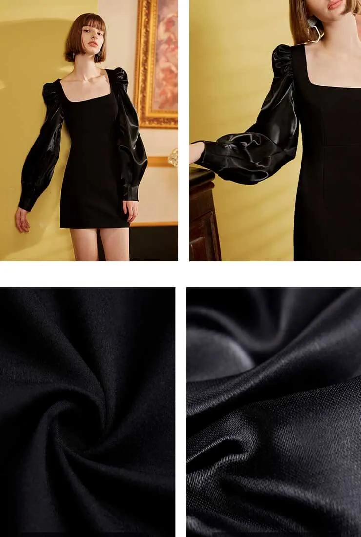 Classic High Waist Hepburn Black Dress