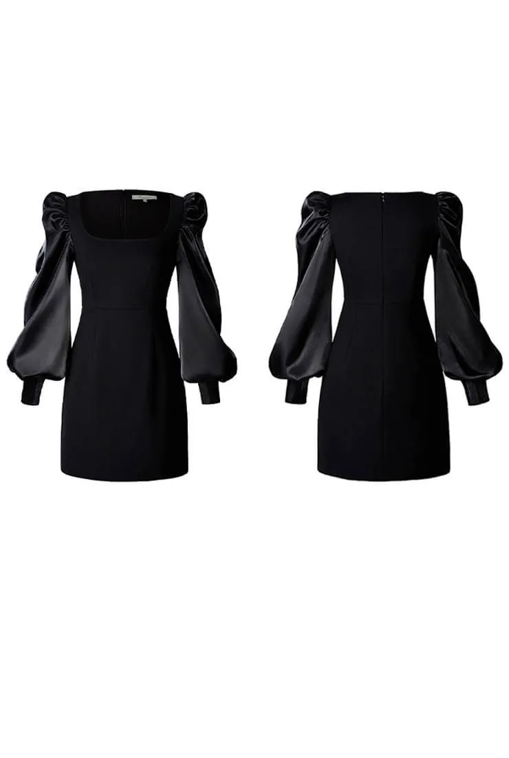 Classic High Waist Hepburn Black Dress