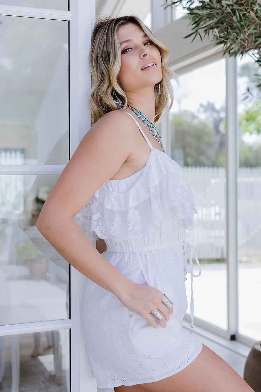 Daisy Rose Playsuit- Summer White