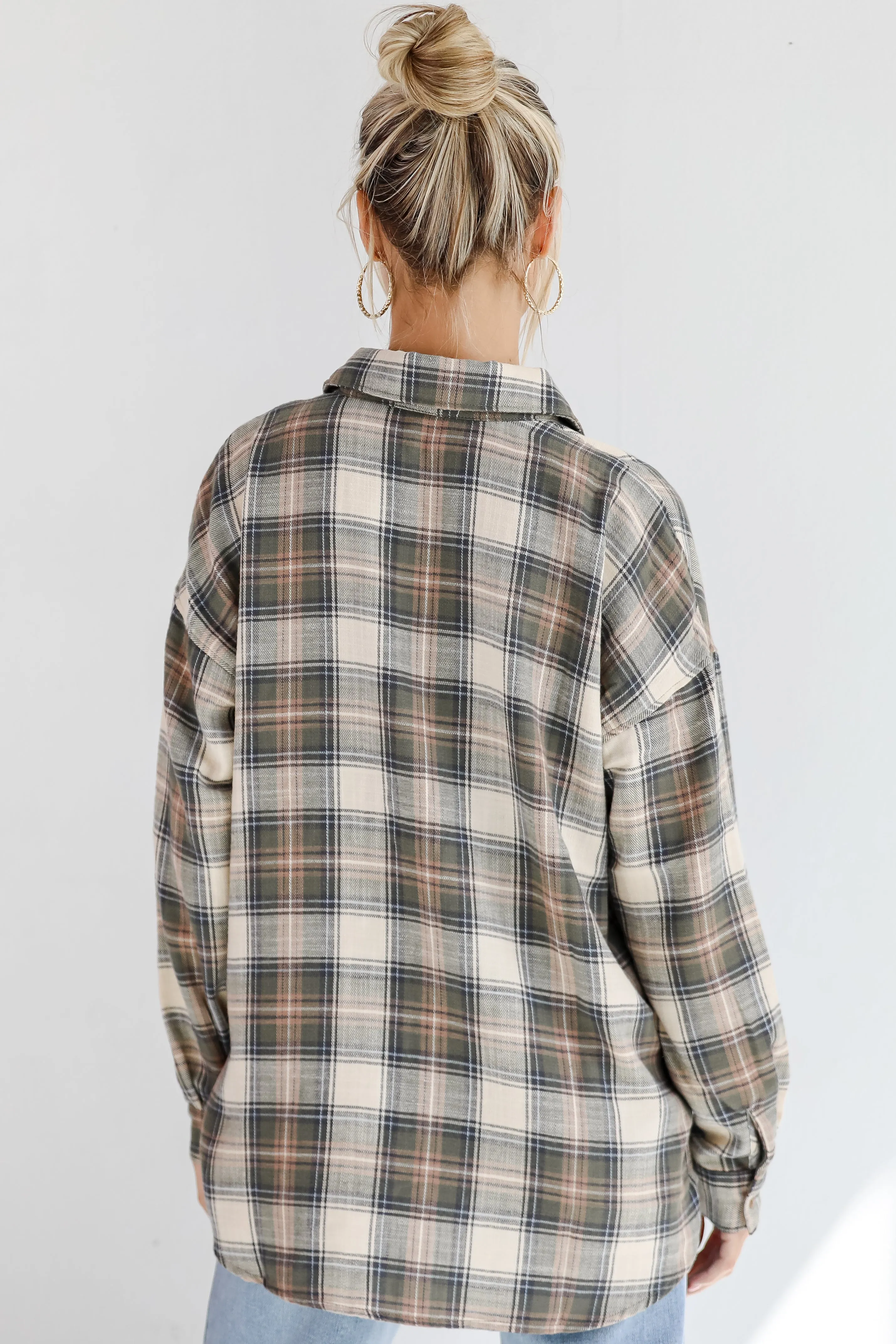 FINAL SALE - Classic Attitude Olive Plaid Flannel