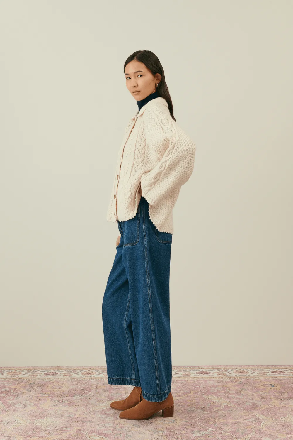 LOUISE MISHA CAPE KHELLANE CREAM