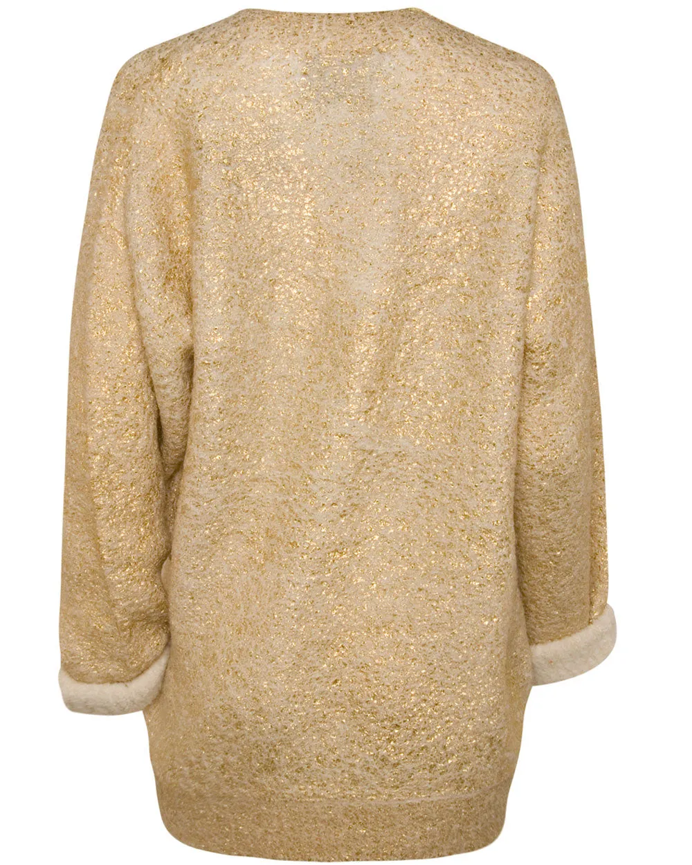 Off White Eskimo Gold Laminated Sweater