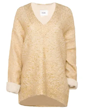 Off White Eskimo Gold Laminated Sweater