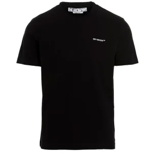 Off White Wave Out Design Slim Fit Black T Shirt