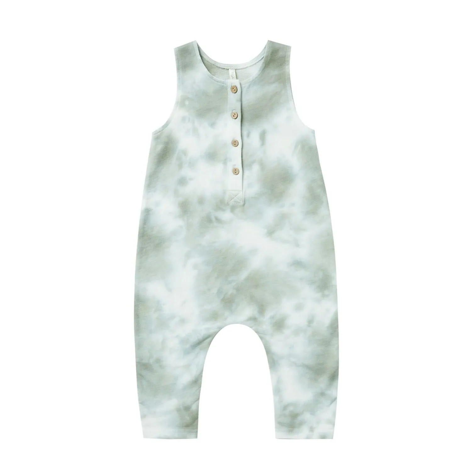 Rylee   Cru Sleeveless Jumpsuit - Aqua Tie Dye