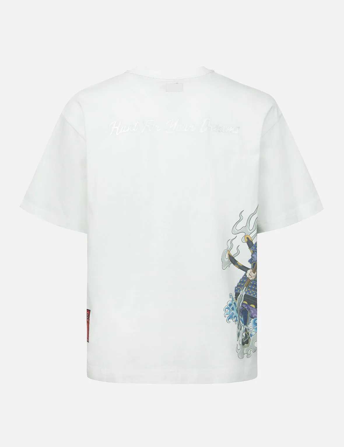 Samurai Print with Seagull Embroidery T-Shirt