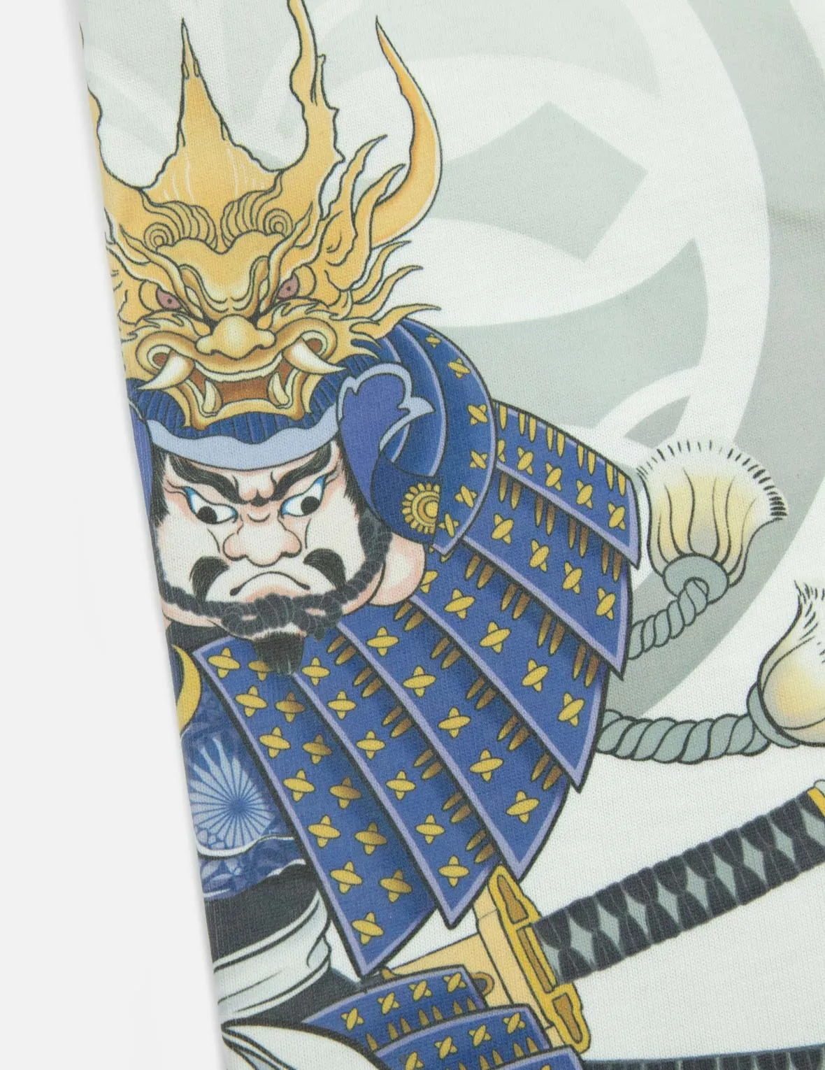 Samurai Print with Seagull Embroidery T-Shirt
