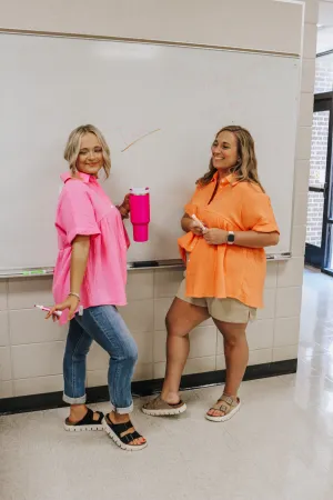 Take Advantage Button Up Blouse -2 Colors