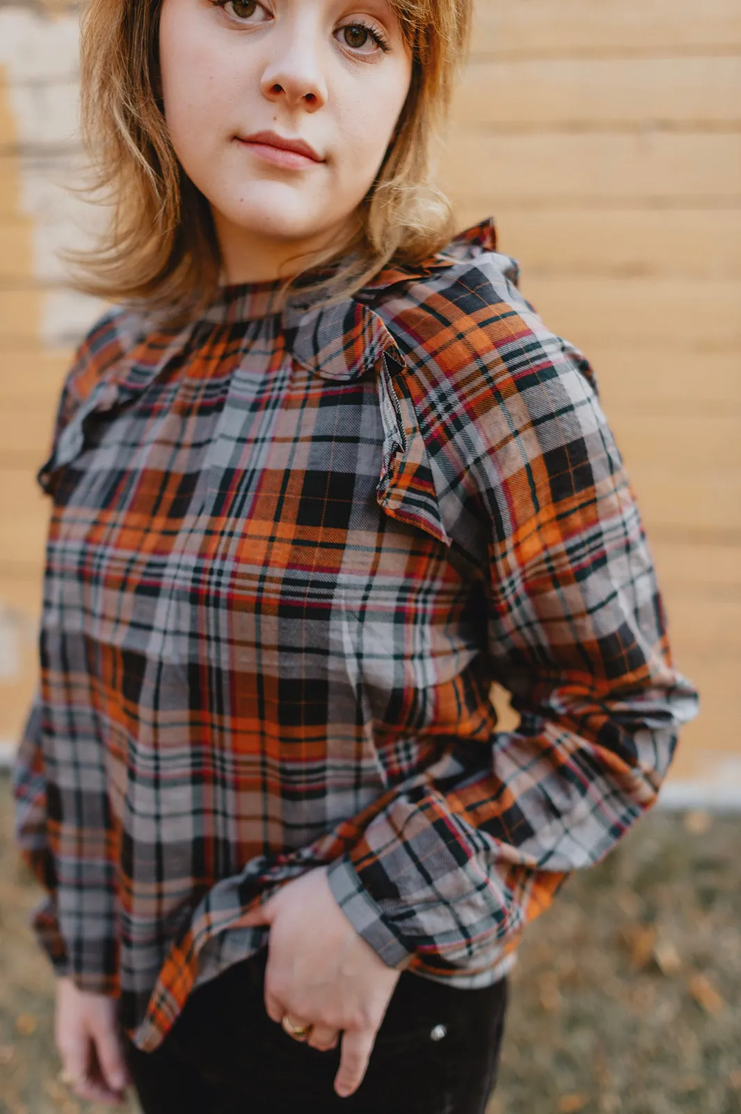 The Amora Plaid Blouse