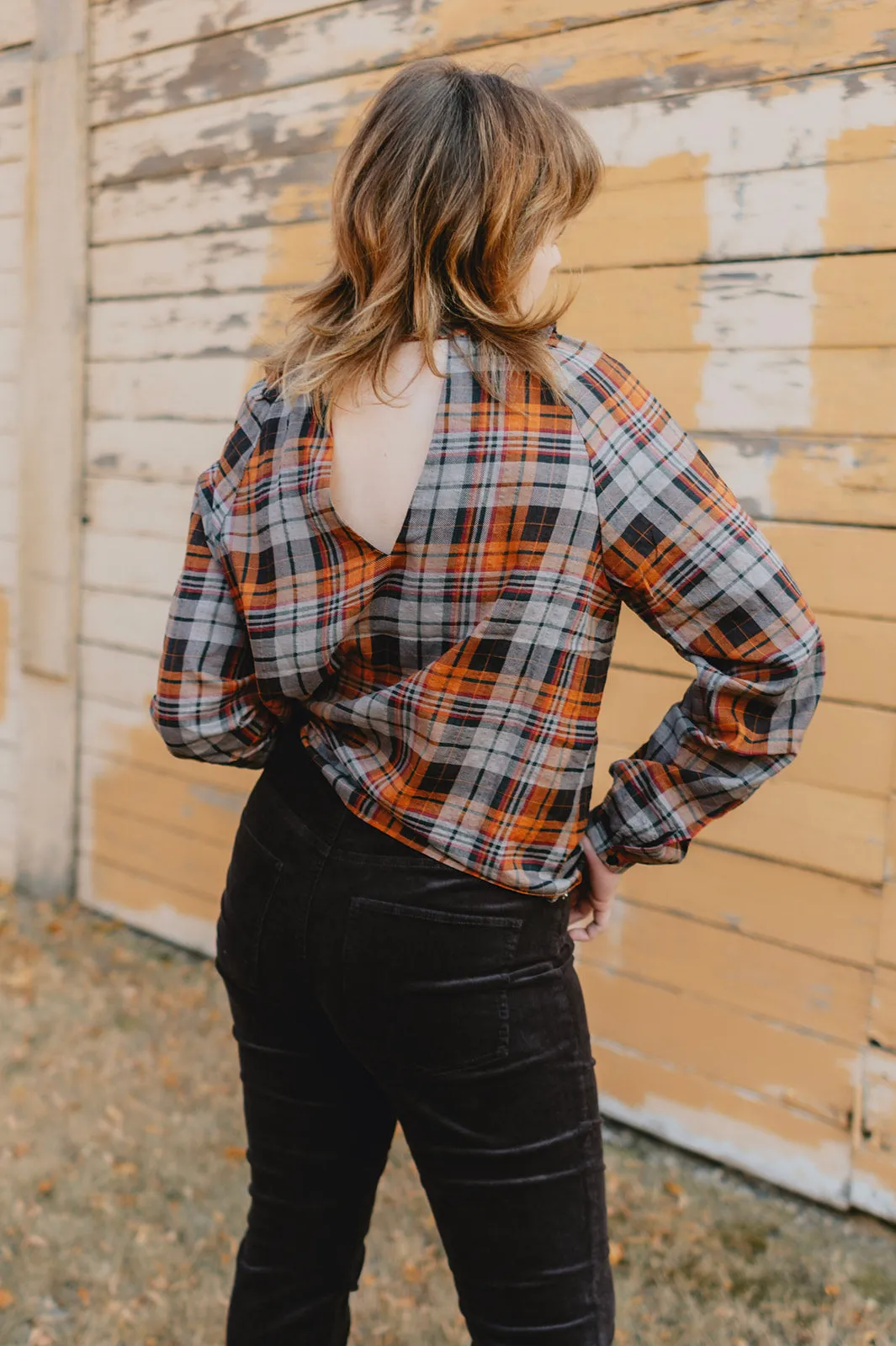 The Amora Plaid Blouse