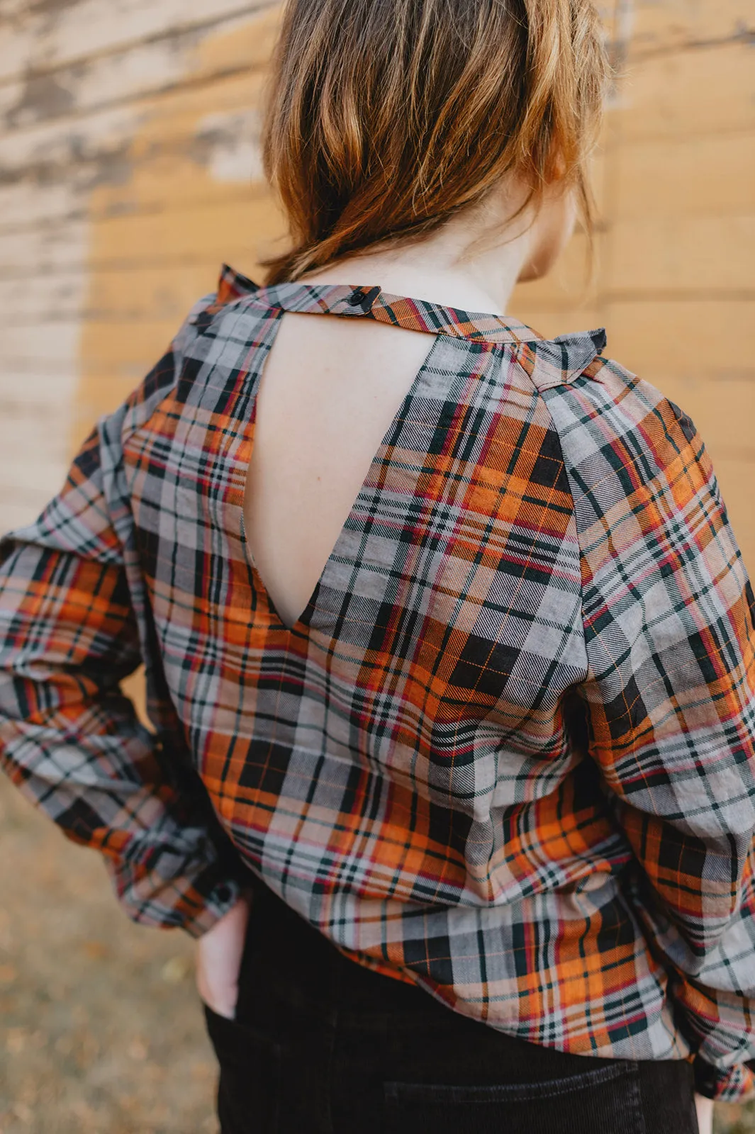 The Amora Plaid Blouse