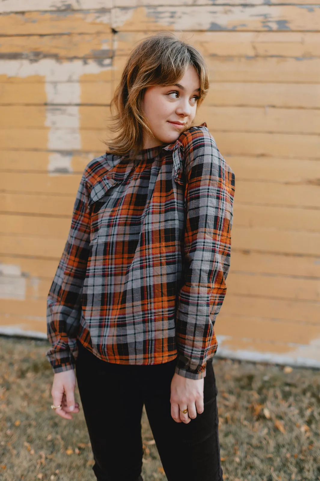 The Amora Plaid Blouse