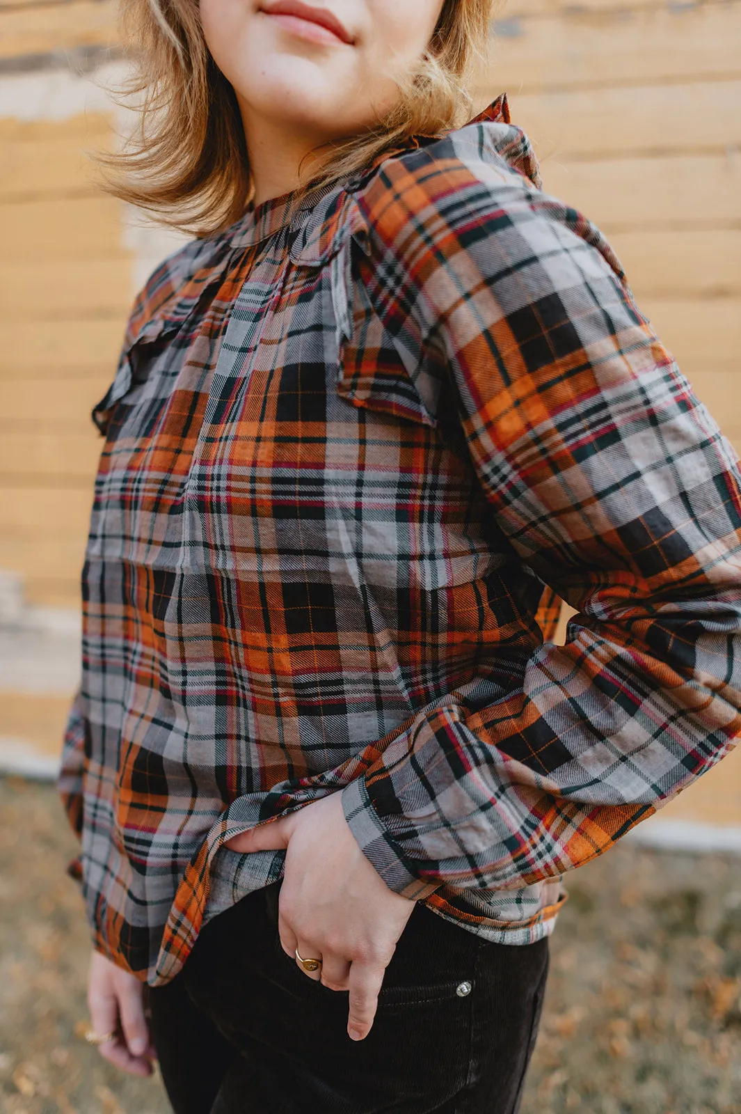 The Amora Plaid Blouse