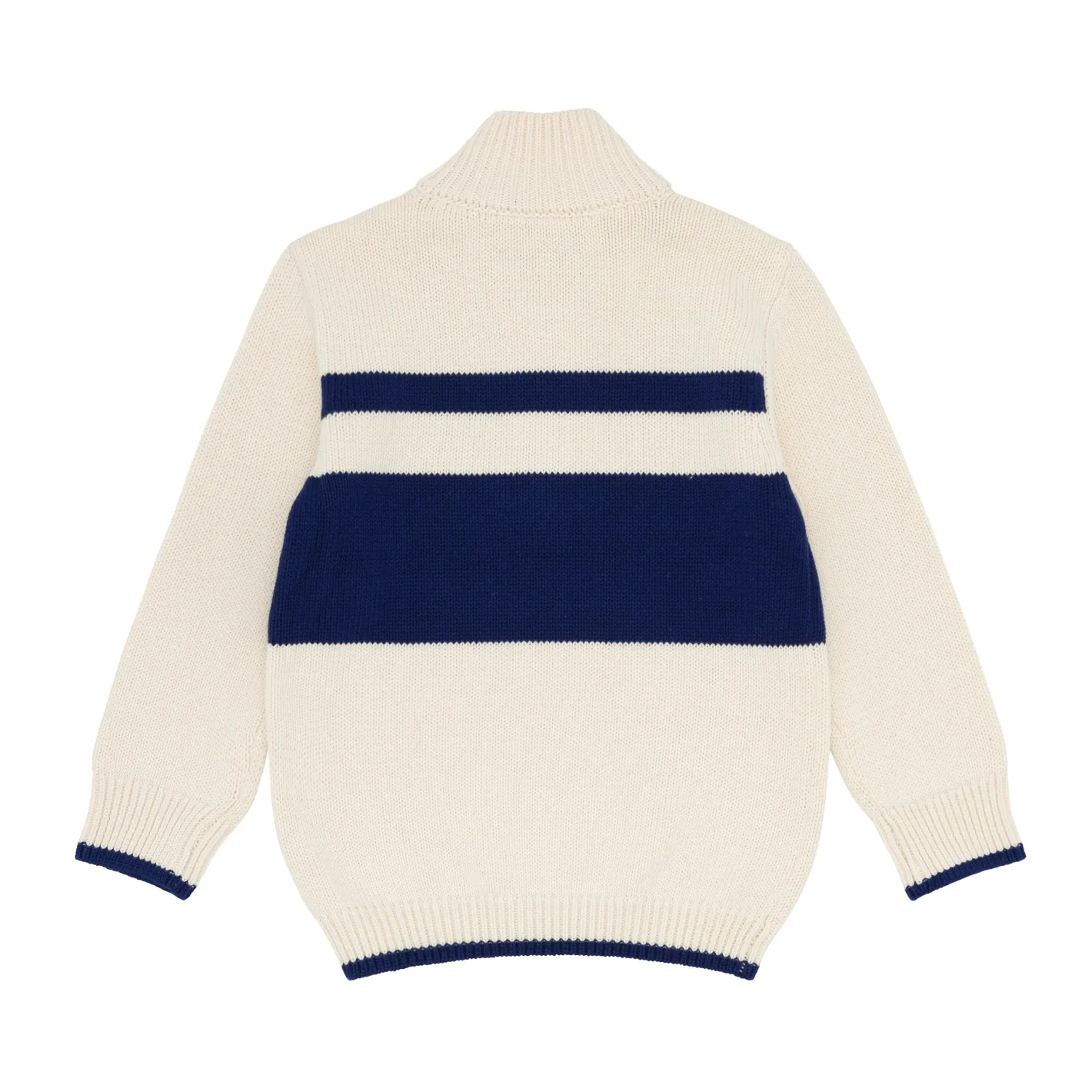 unisex cream half zip sweater