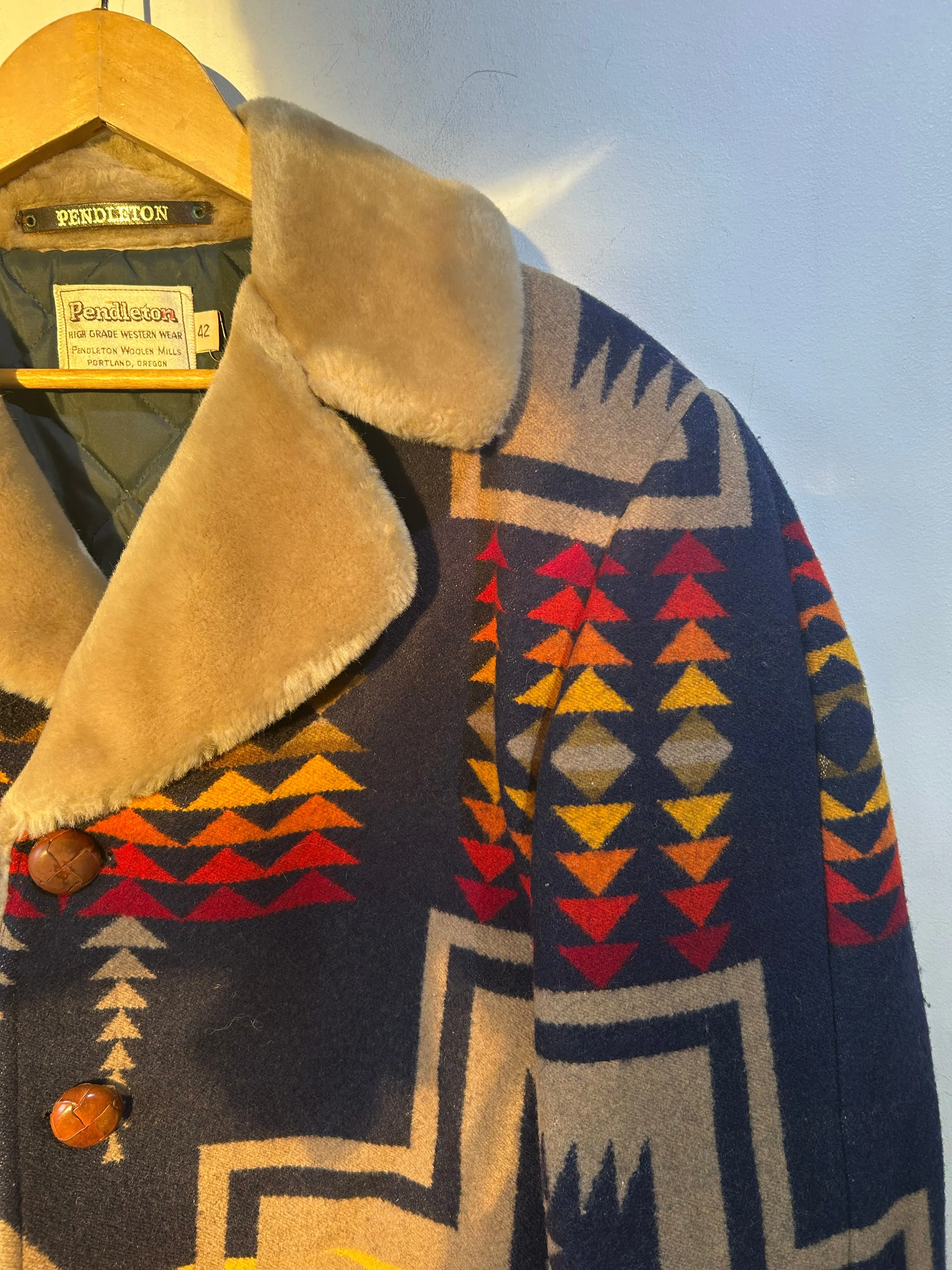 Vintage Pendleton Southwest Pattern Wool Coat