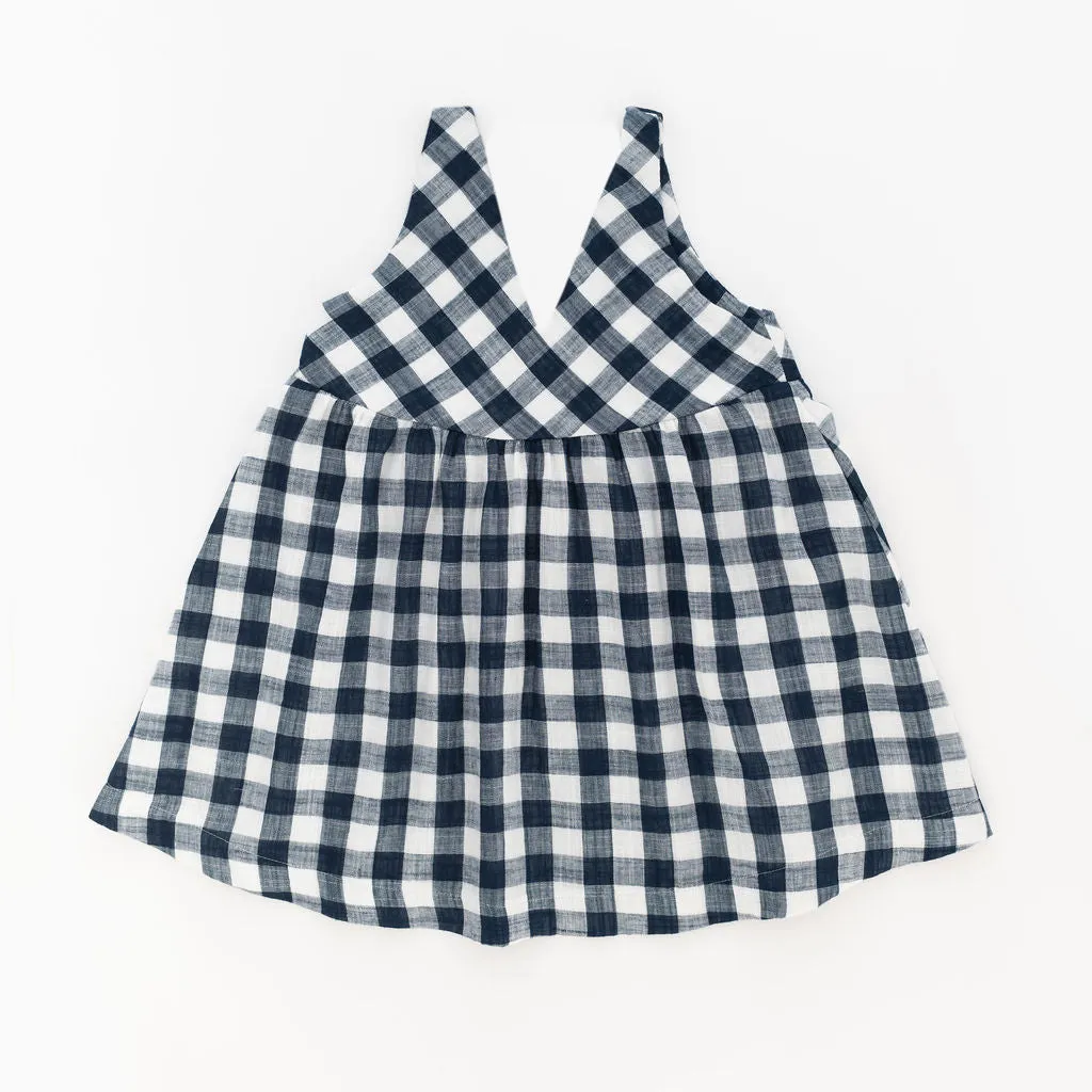 Weekend Dress in Midnight Gingham