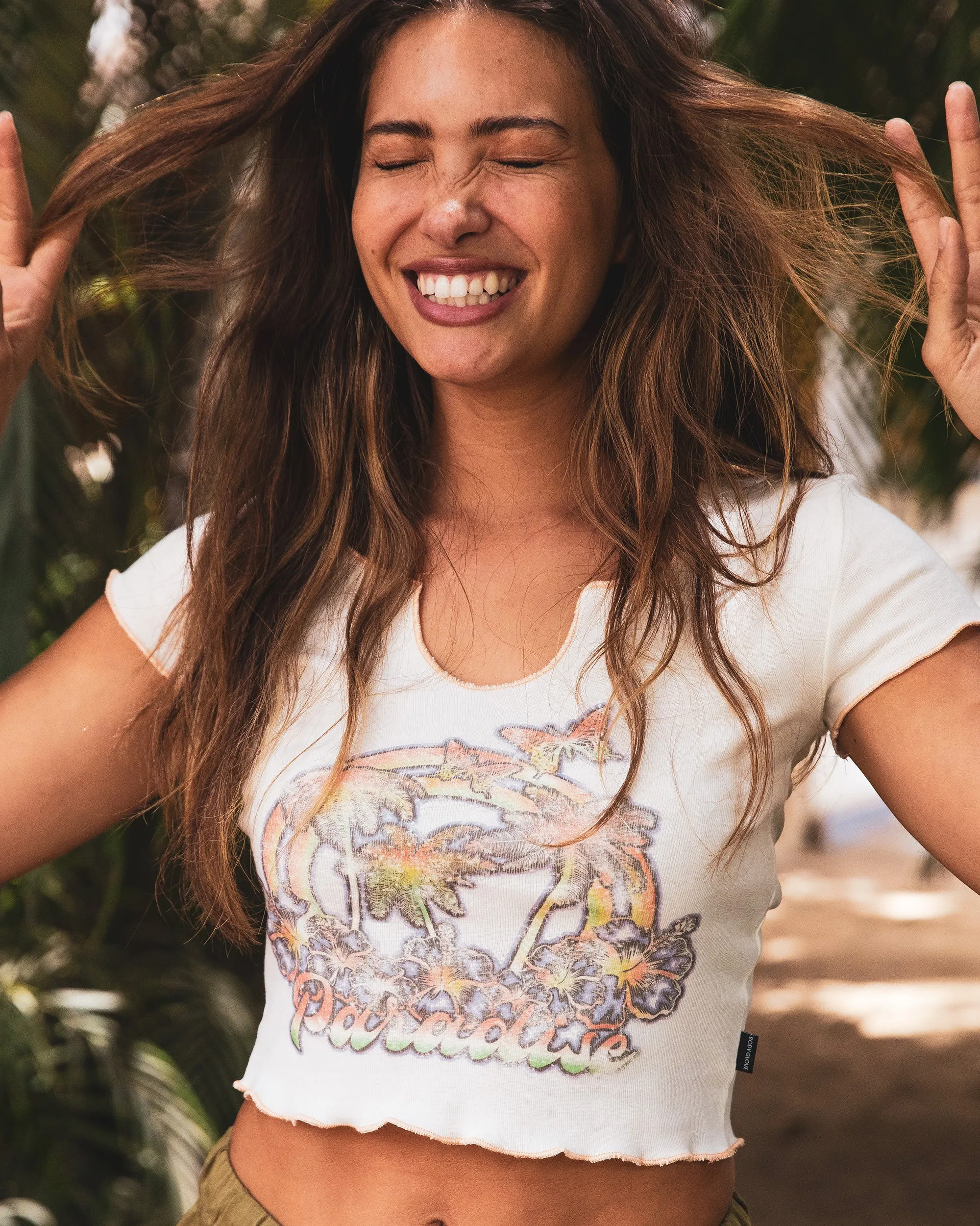 Women's Paradise Calls Tee - Cream