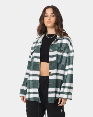 XXIII Women's Rodez Plaid Button Up Shirt Green/White